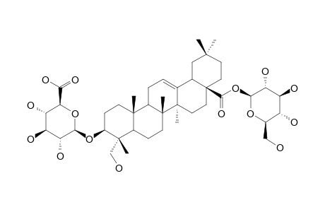 ILEXOSIDE-XLVIII;3-O-BETA-GLUCURONOPYRANOSYL-HEDERAGENIN-28-O-GLUCOPYRANOSYLESTER