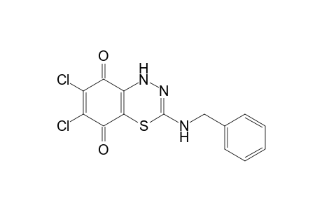 3-BENZYLAMINO-6,7-DICHLORO-1H-BENZO-[1,3,4]-THIADIAZINE-5,8-DIONE