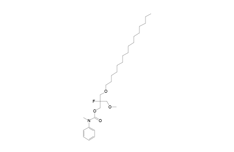 2-FLUORO-2-(HEXADECYLOXYMETHYL)-1-METHOXY-3-(PHENYL-N-METHYLCARBAMOYL)-PROPANE