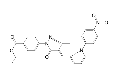 benzoic acid, 4-[(4E)-4,5-dihydro-3-methyl-4-[[1-(4-nitrophenyl)-1H-pyrrol-2-yl]methylene]-5-oxo-1H-pyrazol-1-yl]-, ethyl ester