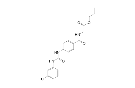 p-[3-(m-CHLOROPHENYL)UREIDO]HIPPURIC ACID, PROPYL ESTER