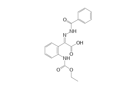 [o-(carboxyamino)phenyl]glyoxylic acid, O-ethyl ester, 2-(benzoylhydrazone)