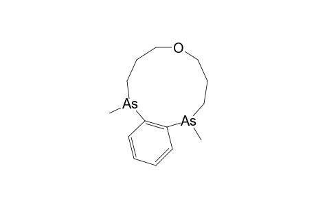 2,10-DIMETHYL-2,10-DIARSA-6-OXABICYCLO-[9.4.0]-PENTADECA-1(11),12,14-TRIENE