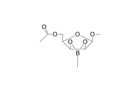 .beta.-D-lyxofuranoside, 5-O-acetyl-2,3-O-(ethylborandiyl)-1-O-methyl-