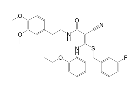 2-propenamide, 2-cyano-N-[2-(3,4-dimethoxyphenyl)ethyl]-3-[(2-ethoxyphenyl)amino]-3-[[(3-fluorophenyl)methyl]thio]-, (2E)-