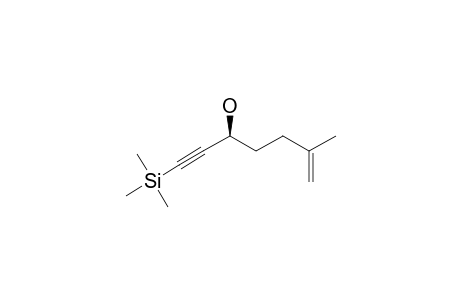 (3-S)-6-METHYL-1-(TRIMETHYLSILYL)-HEPT-6-EN-1-YN-3-OL