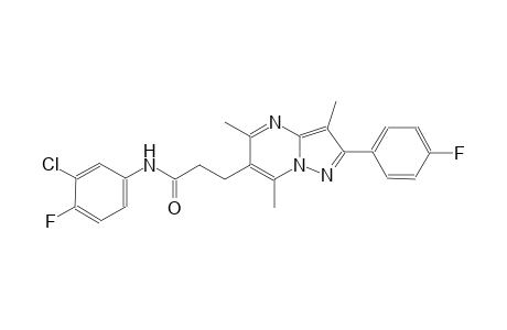 pyrazolo[1,5-a]pyrimidine-6-propanamide, N-(3-chloro-4-fluorophenyl)-2-(4-fluorophenyl)-3,5,7-trimethyl-