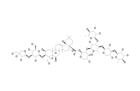 3-O-[BETA-D-APIOFURANOSYL-(1->3)-BETA-D-GLUCOPYRANOSYL]-28-O-[ALPHA-L-RHAMNOPYRANOSYL-(1->3)-BETA-D-XYLOPYRANOSYL-(1->4)-[ALPHA-L-RHAMNOPYRANOSYL-(