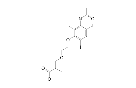 3-[2-(3-acetamido-2,4,6-triodophenoxy)ethoxy]-2-methylpropionic acid