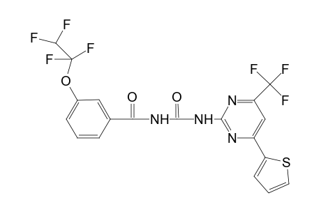 3-(1,1,2,2-tetrafluoroethoxy)-N-[[4-(2-thienyl)-6-(trifluoromethyl)pyrimidin-2-yl]carbamoyl]benzamide