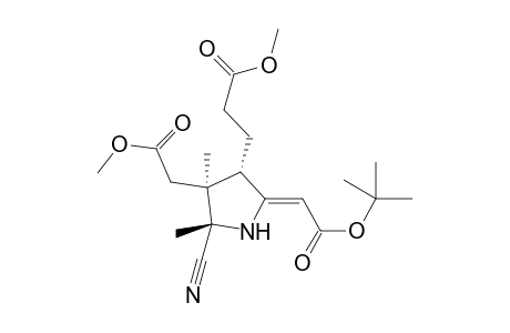 Methyl [(2SR,3SR,4SR,5Z)-5-(2'-tert-butoxy-2'-oxoethylidene)-2-cyano-4-(3''-methoxy-3''-oxoprop-1''-yl)-2,3-dimethylpyrolidin-3-yl]acetate