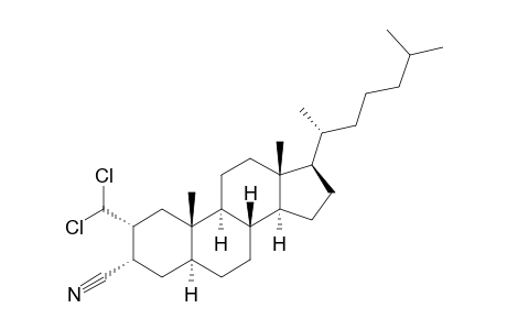 (2R,3S,5S,8R,9S,10S,13R,14S,17R)-2-(dichloromethyl)-10,13-dimethyl-17-[(2R)-6-methylheptan-2-yl]-2,3,4,5,6,7,8,9,11,12,14,15,16,17-tetradecahydro-1H-cyclopenta[a]phenanthrene-3-carbonitrile