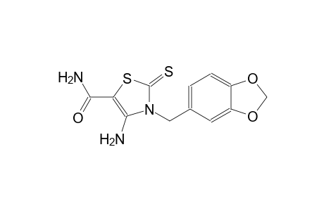 5-thiazolecarboxamide, 4-amino-3-(1,3-benzodioxol-5-ylmethyl)-2,3-dihydro-2-thioxo-