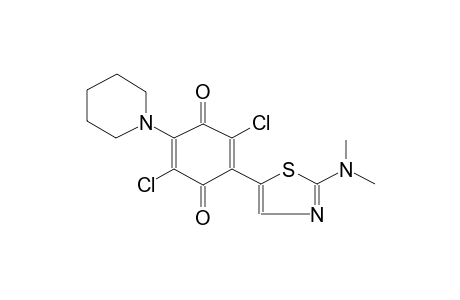 2-DIMETHYLAMINO-5-(3,6-DICHLORO-5-PIPERIDINO-1,4-BENZOQUINON-2-YL)THIAZOLE