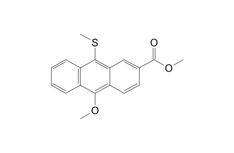 10-methoxy-9-(methylthio)-2-anthracenecarboxylic acid, methyl ester