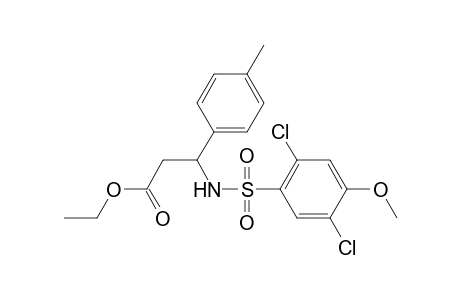 benzenepropanoic acid, beta-[[(2,5-dichloro-4-methoxyphenyl)sulfonyl]amino]-4-methyl-, ethyl ester