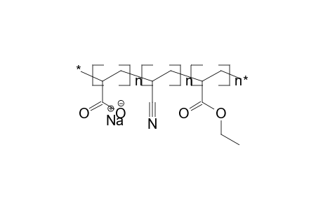 Poly(sodium acrylate-co-acrylonitrile-co-ethyl acrylate)