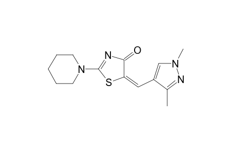 4(5H)-Thiazolone, 5-[(1,3-dimethyl-1H-pyrazol-4-yl)methylidene]-2-(1-piperidinyl)-