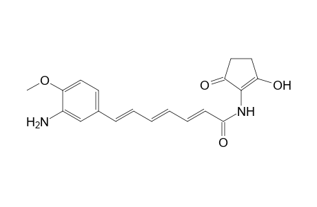 2,4,6-Heptatrienamide, 7-(3-amino-4-methoxyphenyl)-N-(2-hydroxy-5-oxo-1-cyclopenten-1-yl)-, (E,E,E)-