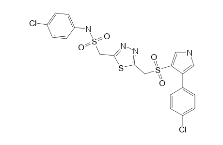 2-(PARA-CHLORO-PHENYLAMINOSULFONYLMETHYL)-5-(4'-PARA-CHLORO-PHENYL-1'H-PYRROL-3'-YL-SULFONYL-METHYL)-1,3,4-THIADIAZOLE