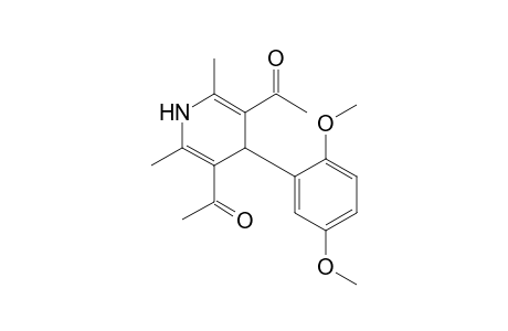 1-[4-(2,5-dimethoxyphenyl)-5-ethanoyl-2,6-dimethyl-1,4-dihydropyridin-3-yl]ethanone