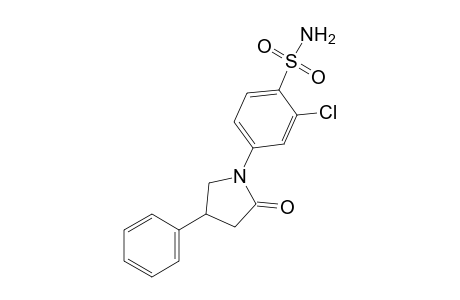 2-chloro-4-(2-oxo-4-phenyl-1-pyrrolidinyl)benzenesulfonamide