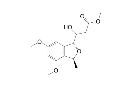 (3R)-3-[(1R,3S)-4,6-dimethoxy-3-methyl-1,3-dihydroisobenzofuran-1-yl]-3-hydroxypropanoic acid methyl ester