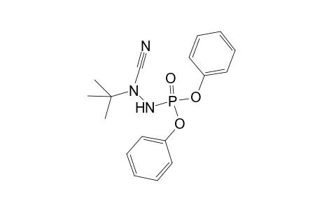 Diphenyl ester of 4-methyl-2-cyano-2-(1,1-dimethylethyl)phosphorohydrazidic acid