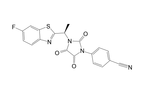 1-(4-CYANOPHENYL)-3-[(1R)-1-(6-FLUORO-1,3-BENZOTHIAZOL-2-YL)-ETHYL]-IMIDAZOLIDINE-2,4,5-TRIONE