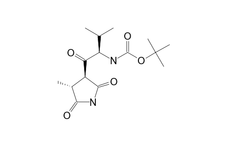 (3R,4S,2'S)-3-[2'-(TERT.-BUTOXYCARBONYL)-AMINO-3'-METHYL-1'-OXOBUTYL]-4-METHYLSUCCINIMIDE