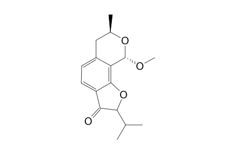 USTUSORANE_D;2-ISOPROPYL-9-METHOXY-7-METHYL-6,7-DIHYDRO-2-H-FURO-[3.2-H]-ISOCHROMEN-3-(9-H)-ONE