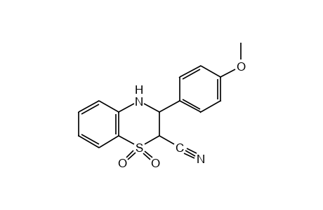 3,4-DIHYDRO-3-(p-METHOXYPHENYL)-2H-1,4-BENZOTHIAZINE-2-CARBONITRILE, 1,1-DIOXIDE