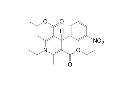 1,4-dihydro-2,6-dimethyl-1-ethyl-4-(m-nitrophenyl)-3,5-pyridinedicarboxylic acid, diethyl ester