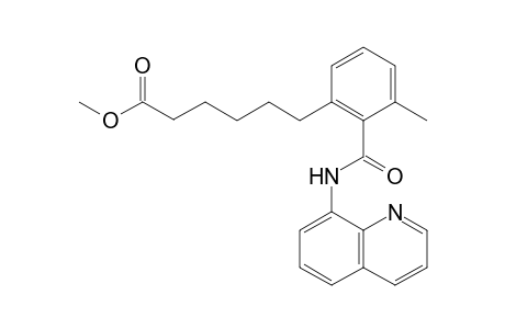 methyl 6-(3-methyl-2-(quinolin-8-ylcarbamoyl)phenyl)hexanoate