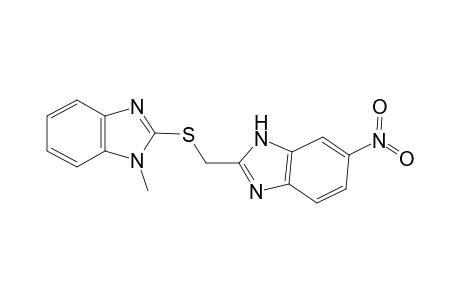 1-Methyl-2-[(6-nitro-1H-benzimidazol-2-yl)methylsulfanyl]benzimidazole