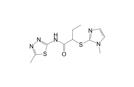 2-[(1-methyl-1H-imidazol-2-yl)sulfanyl]-N-(5-methyl-1,3,4-thiadiazol-2-yl)butanamide