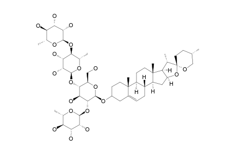 DIOSGENIN-3-O-RHAMNOPYRANOSYL-(1->4)-RHAMNOPYRANOSYL-(1->4)-[RHAMNOPYRANOSYL-(1->2)]-BETA-D-GLUCOPYRANOSIDE