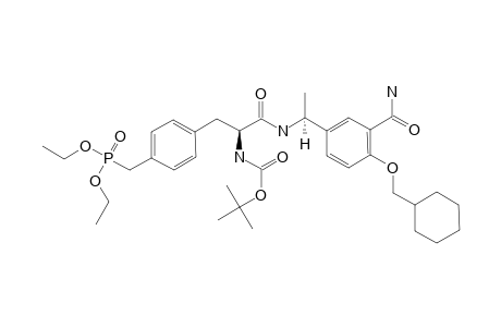 (4-[2-TERT.-BUTOXYCARBONYLAMINO-2-[1-(3-CARBAMOYL-4-CYCLOHEXYLMETHOXYPHENYL)-ETHYLCARBAMOYL]-ETHYL]-BENZYL)-PHOSPHONIC-ACID-DIETHYLESTER