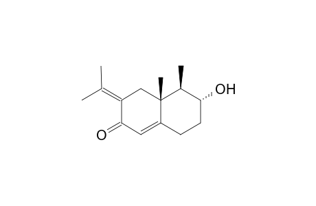 #6;ISOPETASOL;(4AR,5R,6R)-4,4A,5,6,7,8-HEXAHYDRO-6-HYDROXY-4A,5-DIMETHYL-3-(1-METHYLETHYLIDENE)-2(3H)-NAPHTHALENONE;3-ALPHA-HYDROXY-EREMOPHILA-7(11),9-DIEN-8-O