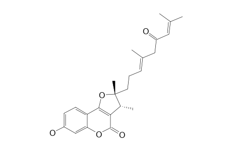 2,3-DIHYDRO-7-HYDROXY-2R*,3R*-DIMETHYL-2-[4,8-DIMETHYL-3-(E),7-NONADIEN-6-ONYL]-FURO-[3,2-C]-COUMARIN