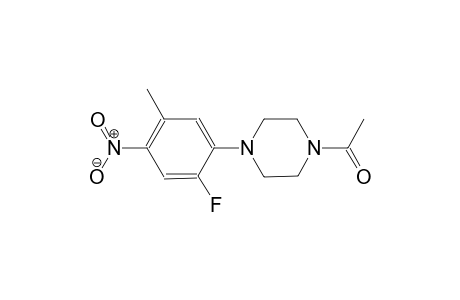 1-acetyl-4-(2-fluoro-5-methyl-4-nitrophenyl)piperazine