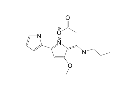 (2Z)-3-METHOXY-2-[(PROPYLAMINO)-METHYLENE]-5-(1H-PYRROL-2'-YL)-2H-PYRROLIUM-ACETATE