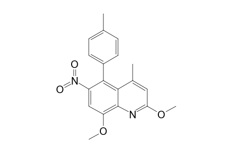 5-(4-METHYLPHENYL)-2,8-DIMETHOXY-4-METHYL-6-NITRO-QUINOLINE