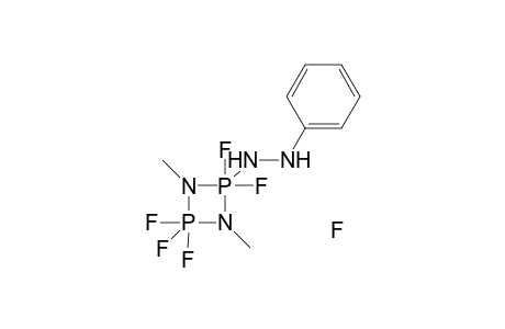 2,2,2,4,4-pentafluoro-1,3-dimethyl-4-[N(2)-phenylhydrazino]-1,3,2.lambda.5,4.lambda.5-diazadiphosphetidine-adduct with fluorhydric acid