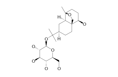 CELERIOSIDE-B;1-BETA,11-DIHYDROXY-EUDESMAN-4,14-OLIDE-11-O-BETA-D-GLUCOPYRANOSIDE