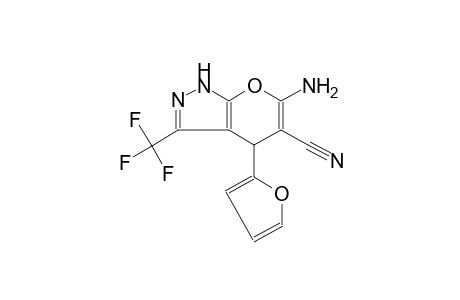 6-amino-4-(2-furyl)-3-(trifluoromethyl)-1,4-dihydropyrano[2,3-c]pyrazole-5-carbonitrile