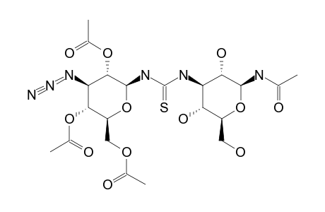 N-ACETYL-3-DEOXY-3-[N'-(2,4,6-TRI-O-ACETYL-3-AZIDO-3-DEOXY-BETA-D-GLUCOPYRANOSYL)-THIOUREIDO]-BETA-D-GLUCOPYRANOSYLAMINE