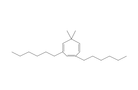 1,3,5-Cycloheptatriene, 2,4-dihexyl-7,7-dimethyl-