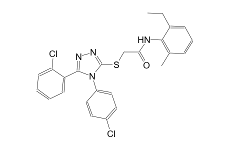 2-{[5-(2-chlorophenyl)-4-(4-chlorophenyl)-4H-1,2,4-triazol-3-yl]sulfanyl}-N-(2-ethyl-6-methylphenyl)acetamide