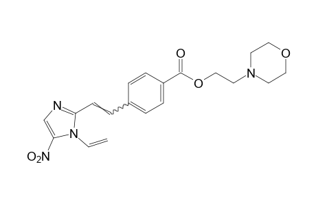 p-[2-(5-nitro-1-vinylimidazol-2-yl)vinyl]benzoic acid, 2-morpholinoethyl ester